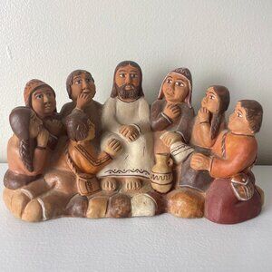 Peruvian Jesus and Friends Handmade Folk Art Statue